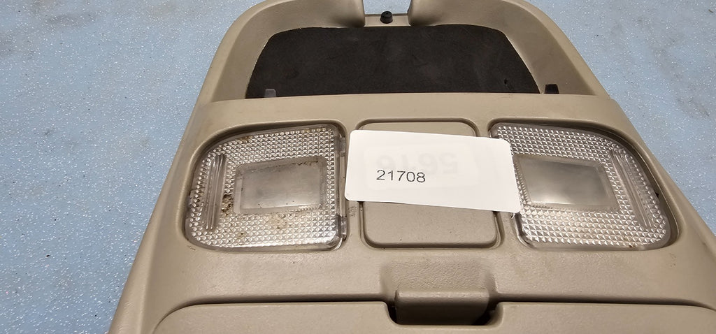 🔥98-01 Dodge Ram Overhead Console Storage Dome Map Light Lamp Assembly TAN