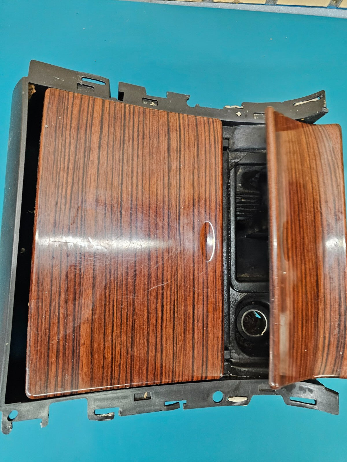 🔥99-02 CHEVY GMC Center Console Dash Trim Panel Ashtray Cup Drink Holder WOOD