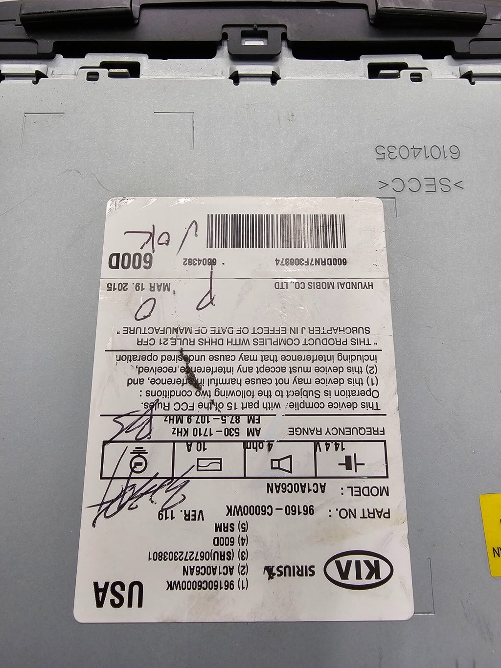 🔥16-18 Kia Sorrento OEM UVO Radio Sat Bluetooth CD Player Receiver