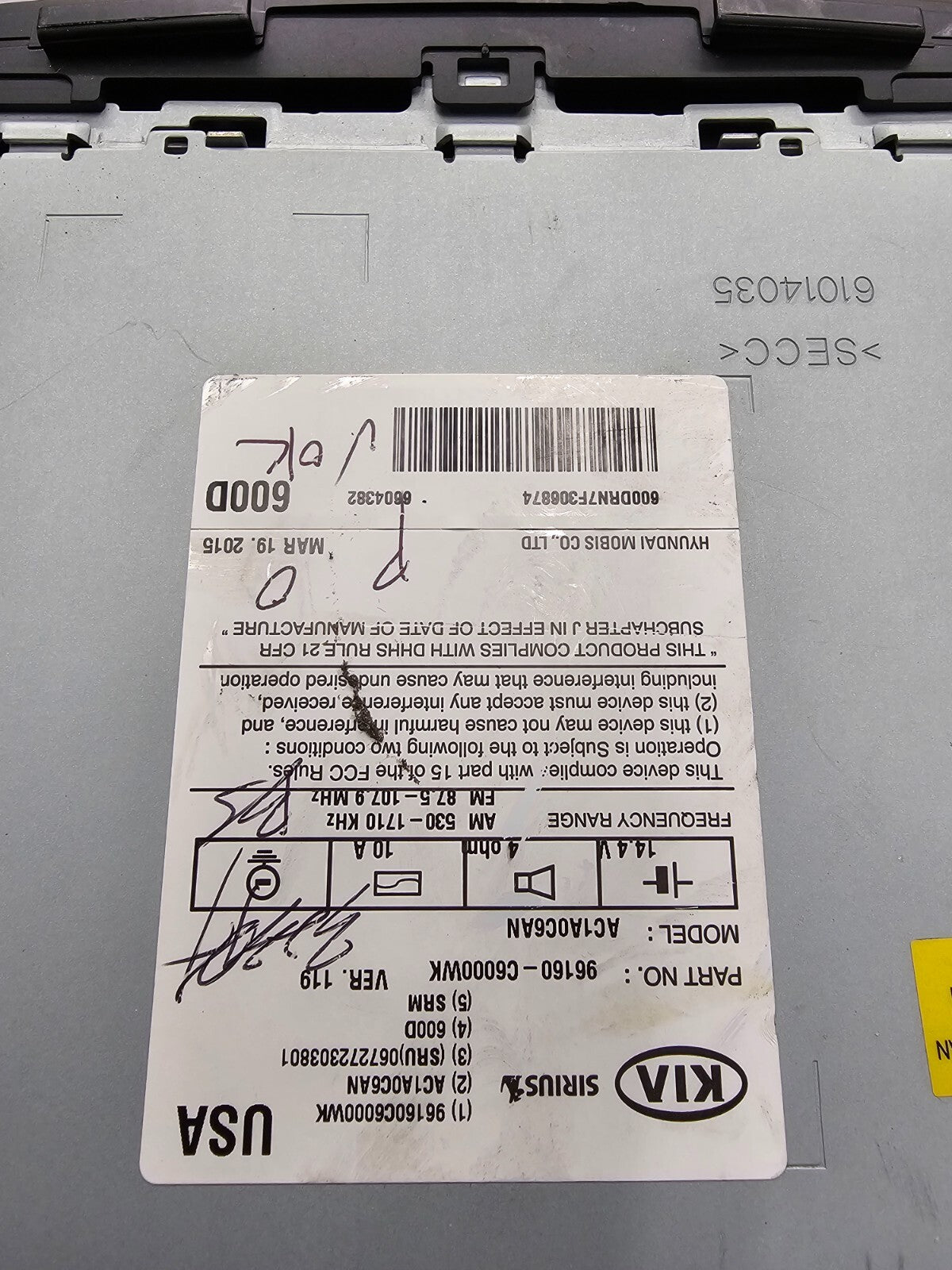 🔥16-18 Kia Sorrento OEM UVO Radio Sat Bluetooth CD Player Receiver