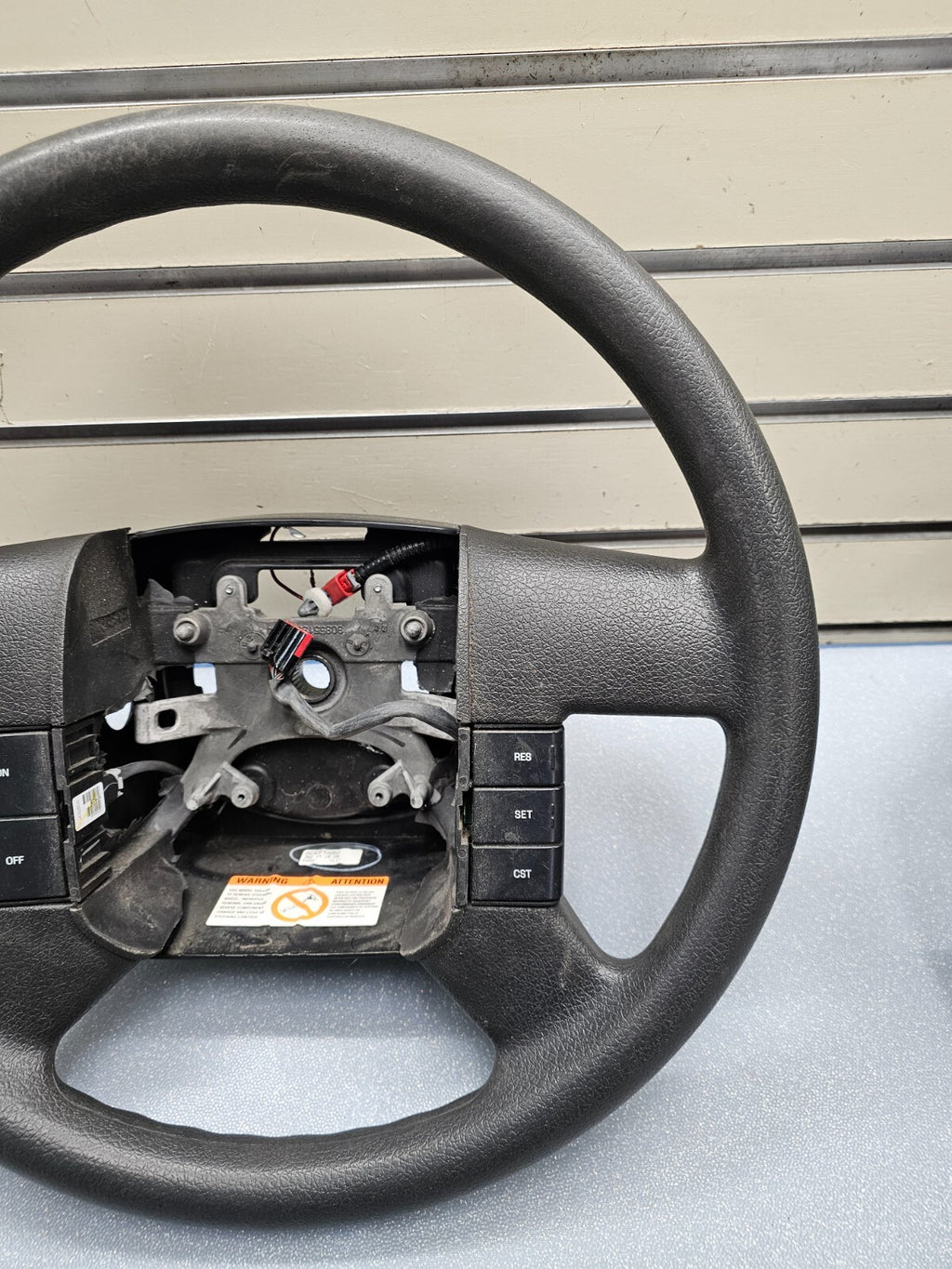 🔥04-08 Ford F-150 Rubber Left Driver Steering Wheel Cruise Control Black OEM