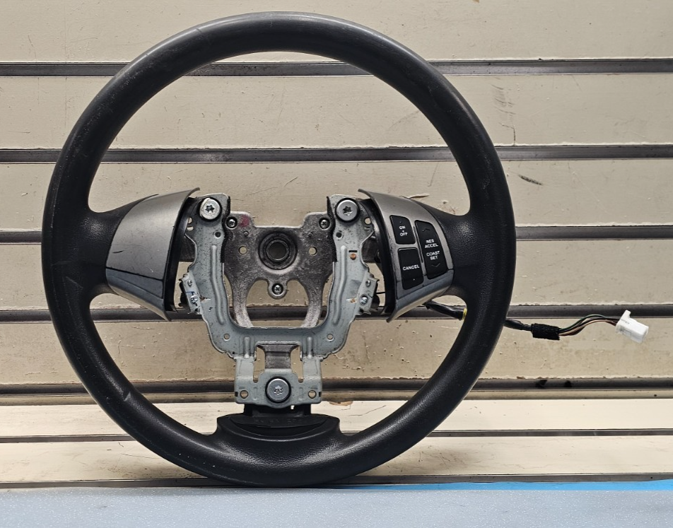 🔥07-09 Elantra Left Driver Steering Column Wheel 9P Cruise Control Black OEM