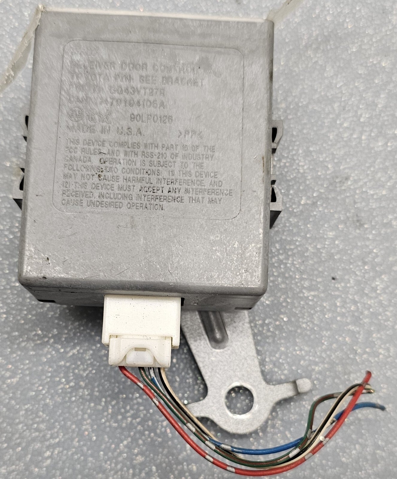 02-06 Toyota Camry Keyless Rear Entry Door Receiver Module Control Unit DCR OEM