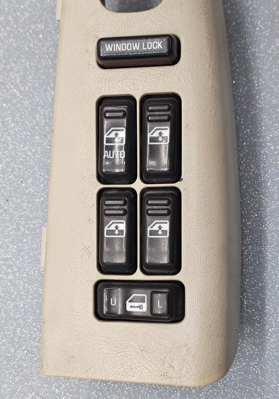 🔥99-02 Silverado SIERRA 4 Door Left DRIVER Master Power Window Switch Tan WS4