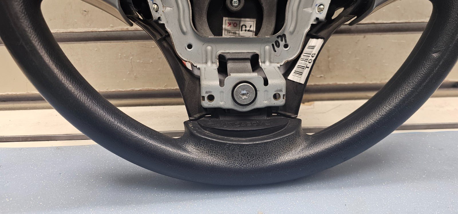 07-09 Elantra Left Driver Steering Column Wheel 9P Cruise Control Leather Black