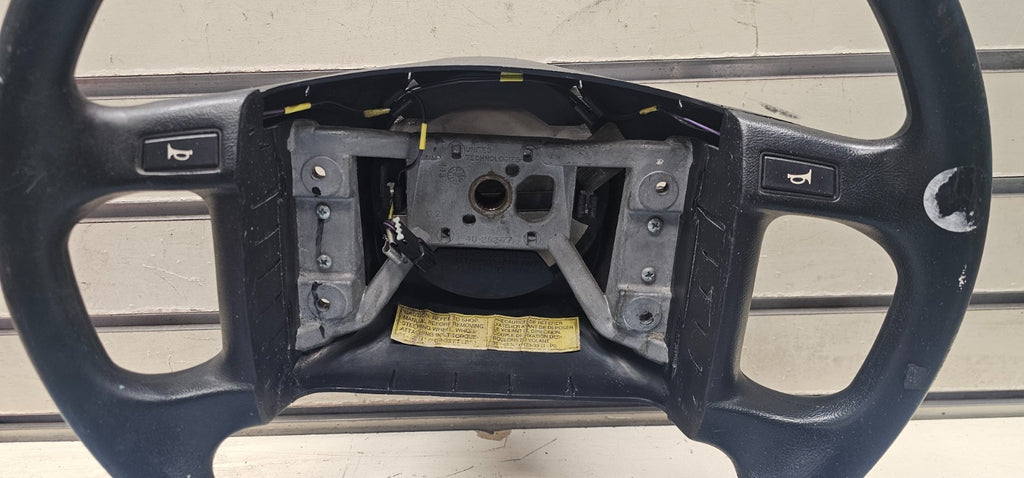 🔥92-96 FORD Bronco F-150 F-250 F-350 Leather Steering Column Wheel Black OEM