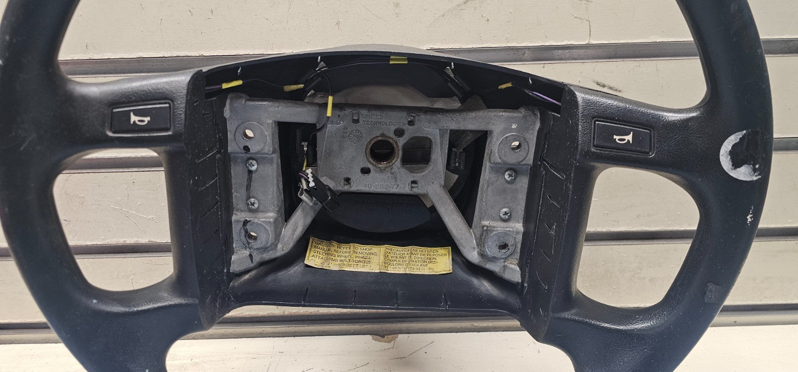 🔥92-96 FORD Bronco F-150 F-250 F-350 Leather Steering Column Wheel Black OEM