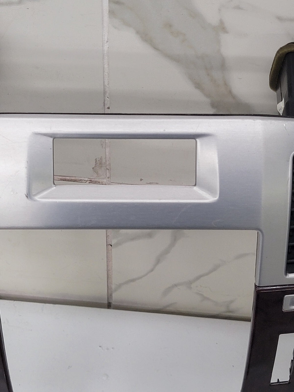 2007-2012 Cadillac Escalade Radio Dash Trim Bezel Panel Silver/Woodgrain Vent