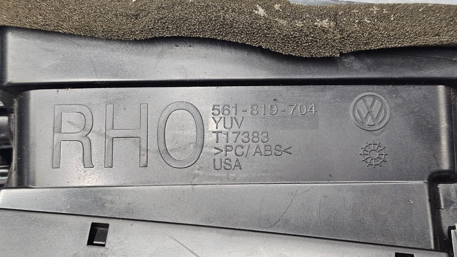 🔥16-19 VW PASSAT DASH RIGHT PASSENGER AC A/C AIR VENT HEATER PANEL BLACK/SILVER