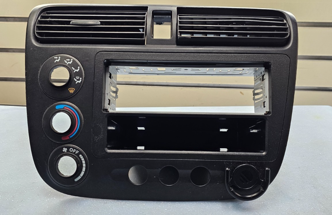 🔥01-05 HONDA CIVIC DASH AM FM RADIO DISPLAY BEZEL CLIMATE CONTROL ASSEMBLY OEM