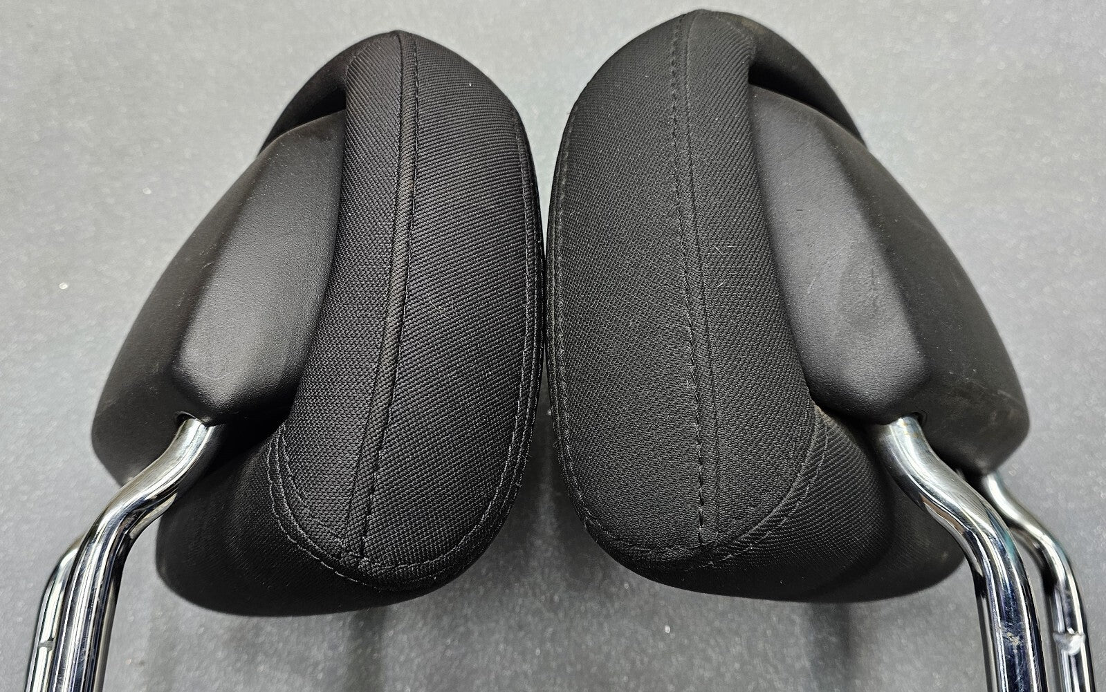 🔥10-14 Dodge Avenger / Chrysler 200 Front Seat HEADREST Set 2 Cloth BLACK CH51