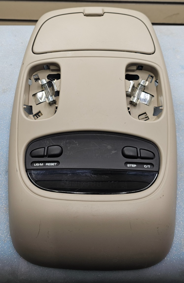 🔥02-05 RAM Overhead Console DOME Light Lamp Roof Storage Compartment TAN 05