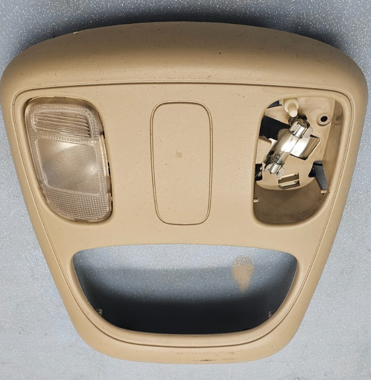 🔥02-05 Dodge Ram Overhead Console Map Dome Light Lamp Storage Assembly Tan