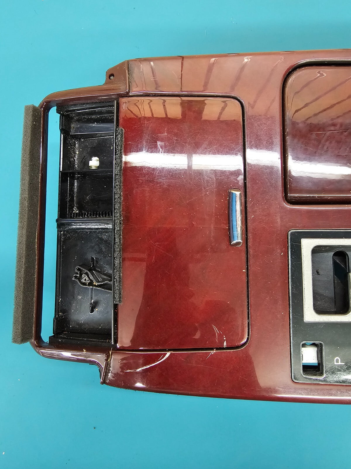 06-11 Lexus GS350 Center Console Shifter Bezel Cup Holder Panel Ashtray OEM WOOD
