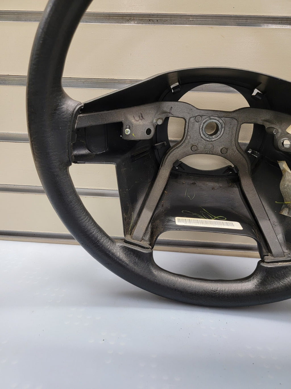 🔥2003-2006 Jeep TJ Wrangler Black LEATHER Steering Wheel Factory Black
