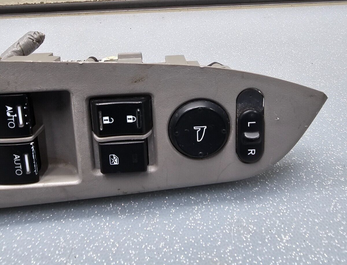 08-12 ACCORD Left Driver Door Master Power Window Lock Switch Assembly Gray OEM