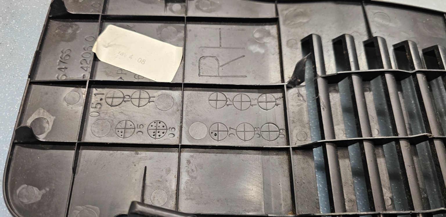06-14 Toyota Rav4 RH Deck Service Hole Cover Rear Access Panel Trunk Cargo Trim