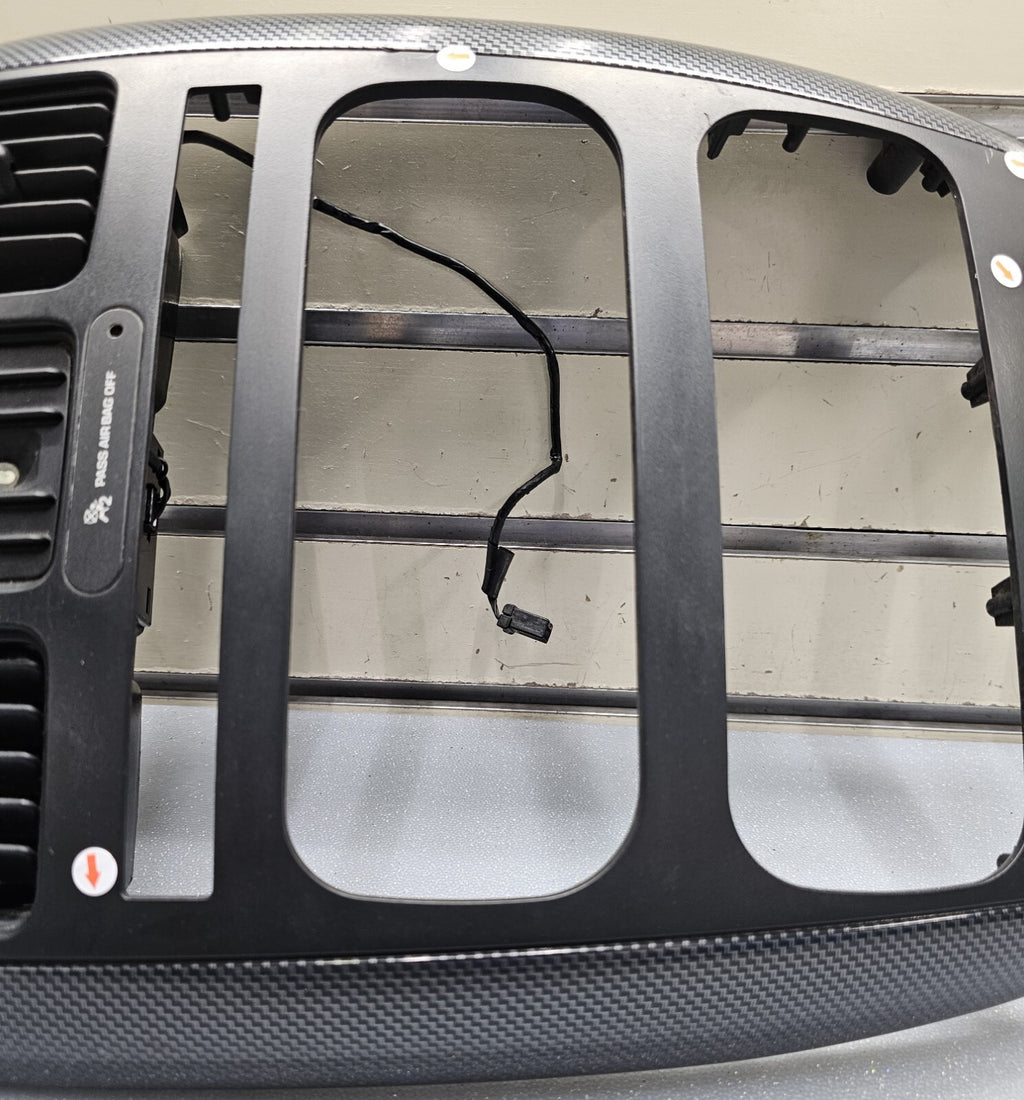 🔥01-07 Caravan Town & Country dash radio climate TRIM bezel Carbon Fiber Black