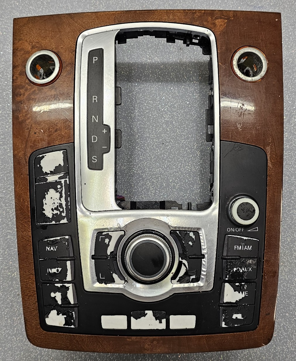 🔥07-15 Audi Q7 A6 Center Console Gear Shifter Shift Selector Control Bezel Wood