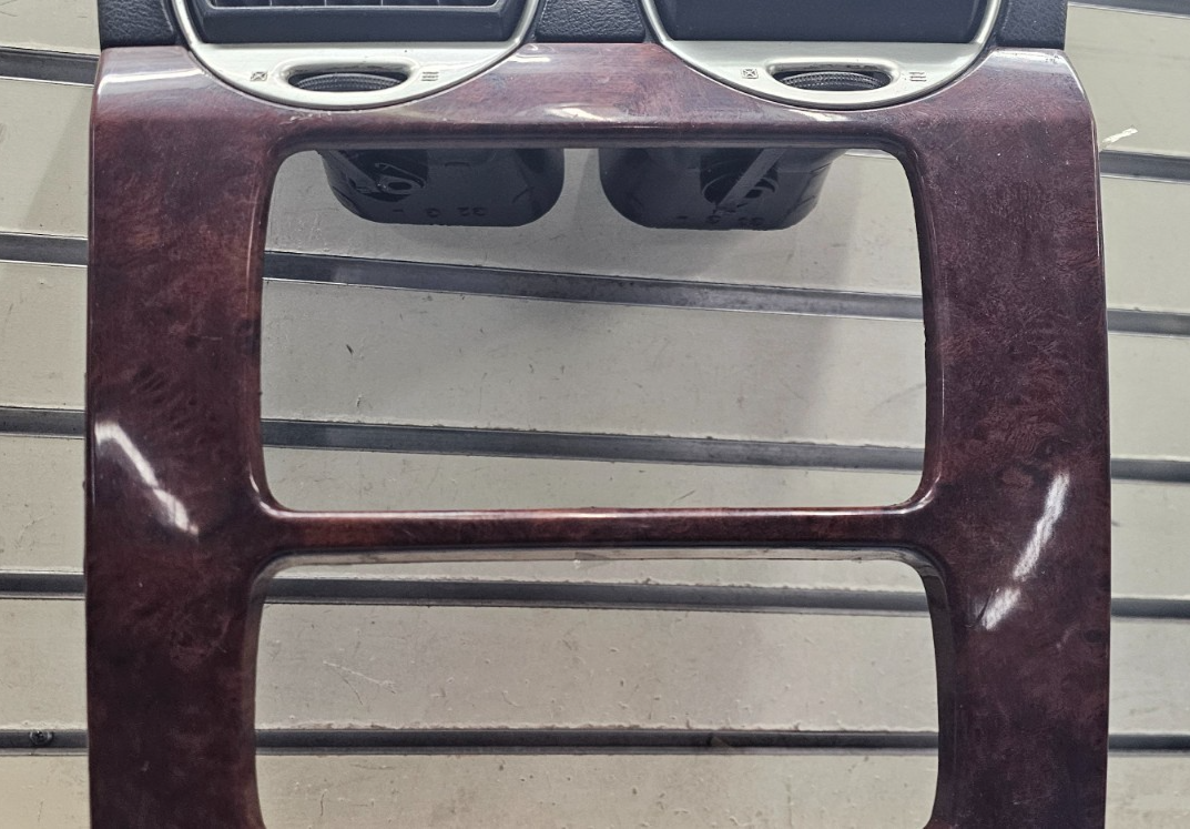 03-08 ENVOY XL FRONT RADIO DASH SURROUND BEZEL TRIM PANEL CLIMATE WOODGRAIN B45