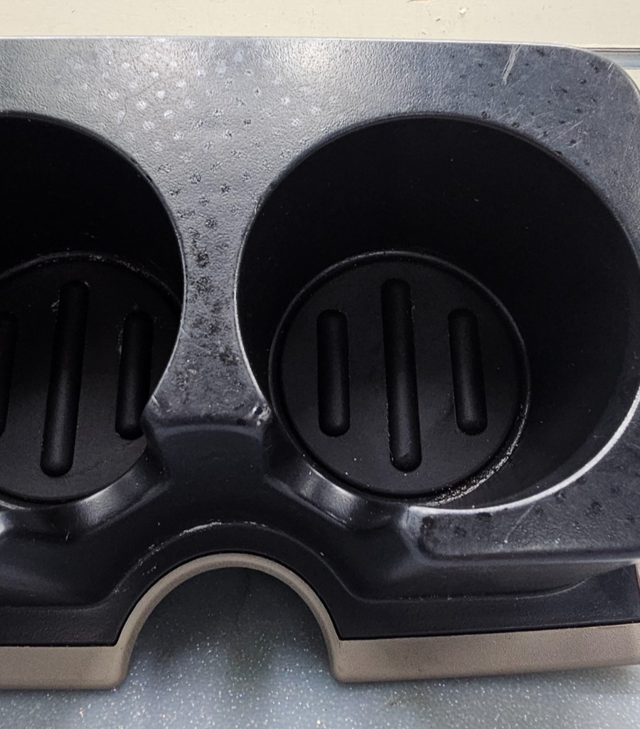 🔥04-08 FORD F-150 F150 CENTER CONSOLE REAR DUAL CUP DRINK HOLDER BLACK/TAN