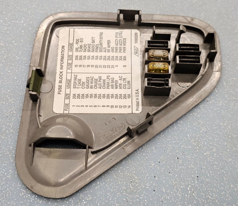 🔥95-99 Chevy GMC CK Tahoe Truck Dash Fuse Box Panel Cover Door Assembly Tan OEM