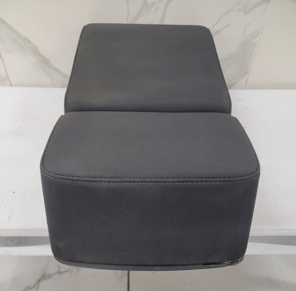 04-08 Ford F-150 Jump Seat Center Console Armrest Cup Holder Cloth Dark Gray JS1