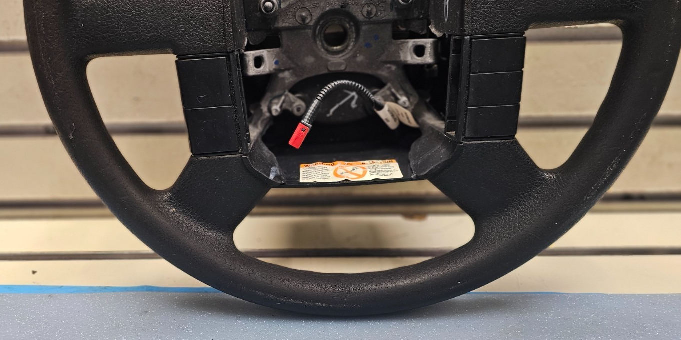 🔥2004-2008 Ford F-150 Leather Wrapped Steering Wheel OEM CONTROL SWITCH BLACK