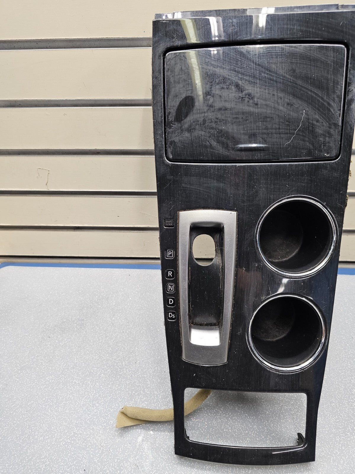 🔥13-15 Altima Center Console Gear Shifter Trim Bezel Cup Drink Holder Wood OEM
