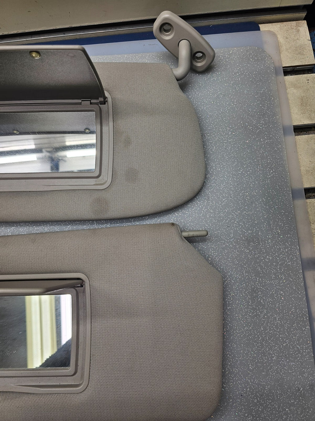 🔥07-12 NISSAN SENTRA Sun Visor Assembly Mirror Driver Passenger Pair Gray OEM