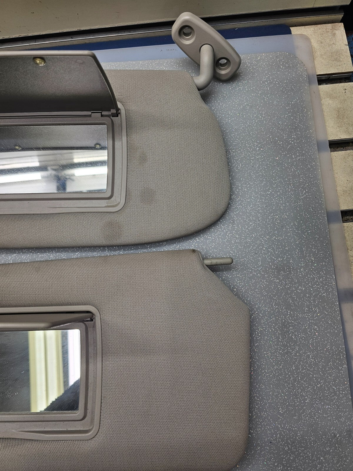 🔥07-12 NISSAN SENTRA Sun Visor Assembly Mirror Driver Passenger Pair Gray OEM