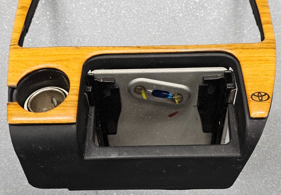 🔥93-97 TOYOTA COROLLA DASH CENTER ASH TRAY TRIM PANEL BEZEL INTERIOR WOOD OEM