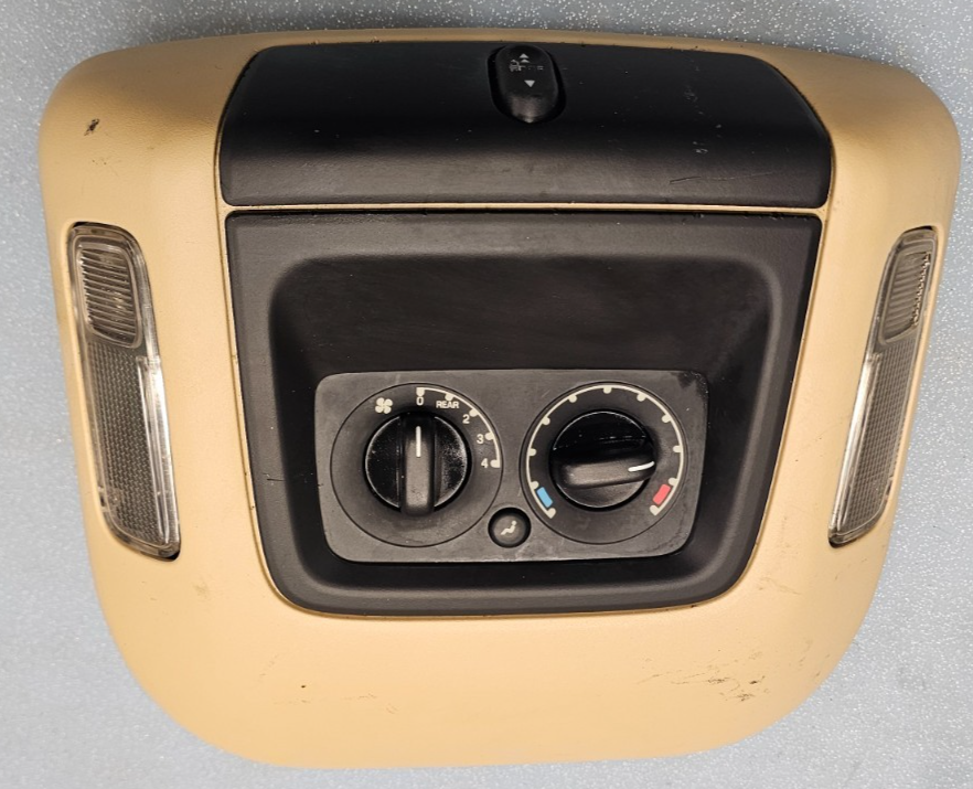 🔥03-06 EXPEDITION Overhead Console Display Dome Light Lamp Climate Control Tan