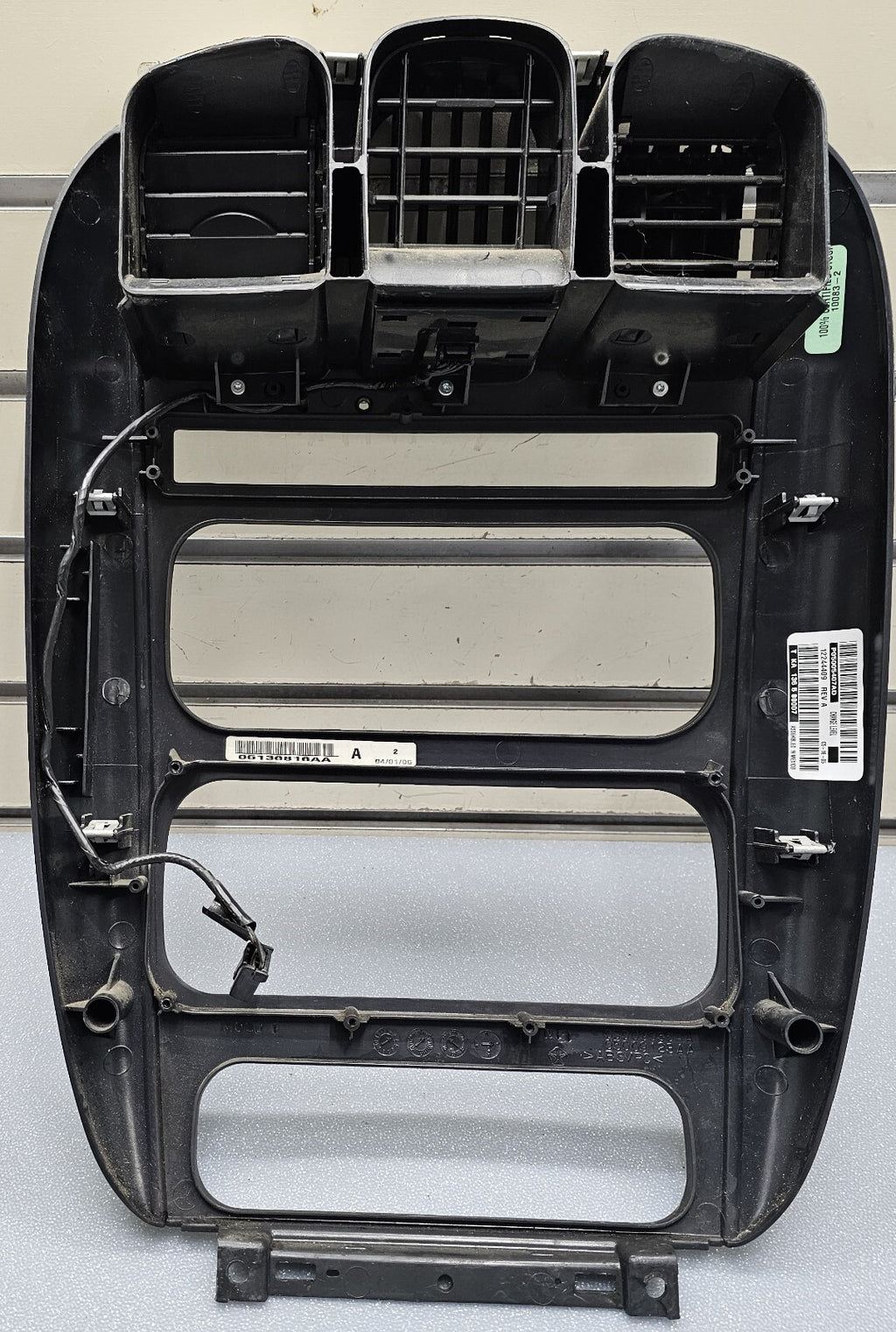 🔥01-07 Caravan Town & Country dash radio climate TRIM bezel Carbon Fiber Black