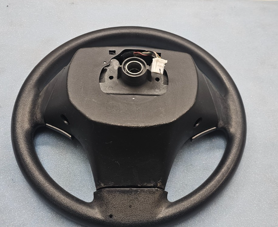 07-09 Elantra Left Driver Steering Column Wheel 9P Cruise Control Leather Black