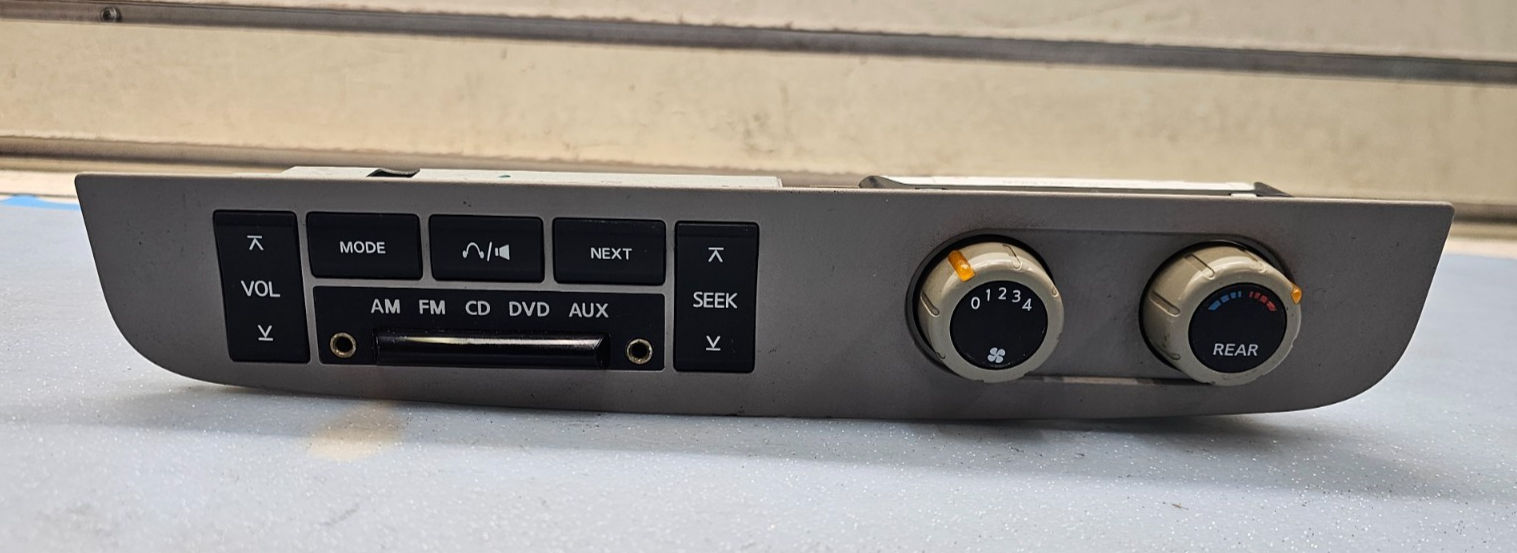 🔥04-09 Armada Infiniti QX56 Rear Radio Stereo Receiver Control Bezel Gray 
