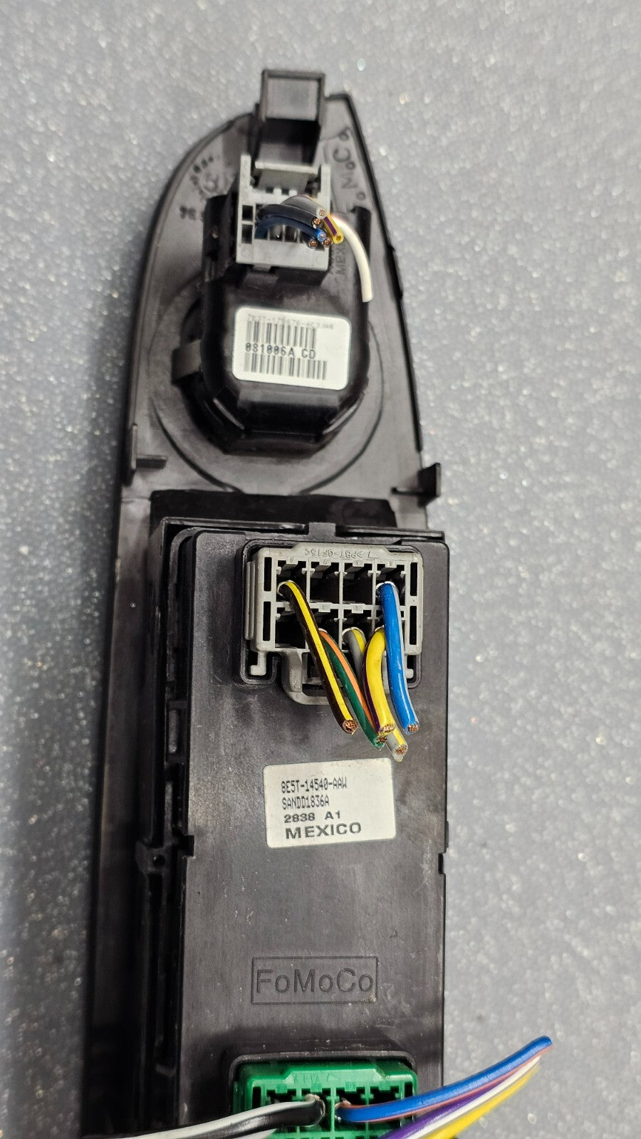 12-18 Focus Escape Front Left Driver Master Power Window Switch Regulator Black