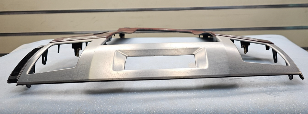 🔥07-14 Escalade Dash AM FM Radio Stereo Display Trim Bezel Panel Silver/Wood