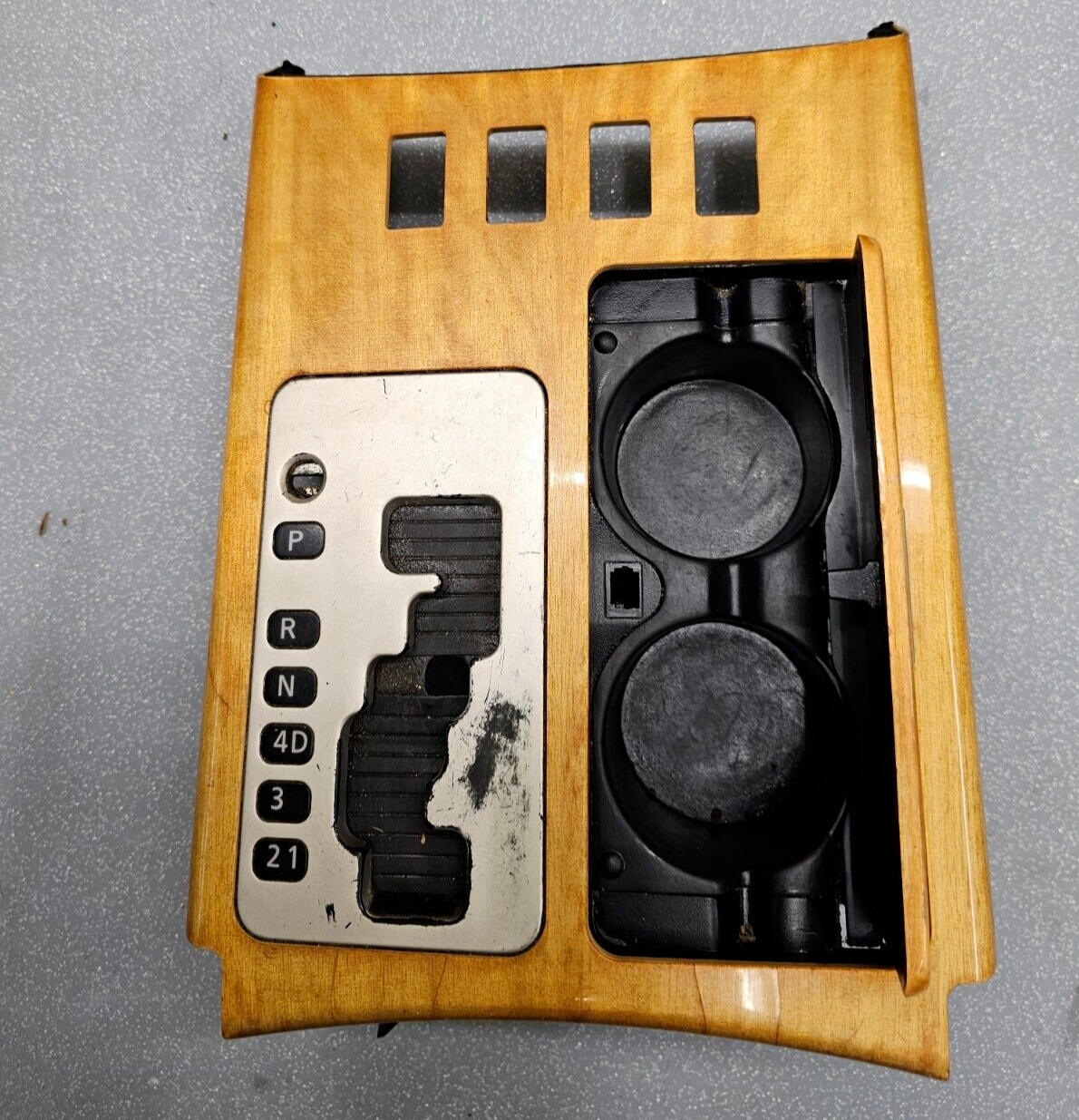 🔥04-07 Infiniti QX56 Floor Center Console Gear Shifter Trim Bezel Selector Wood