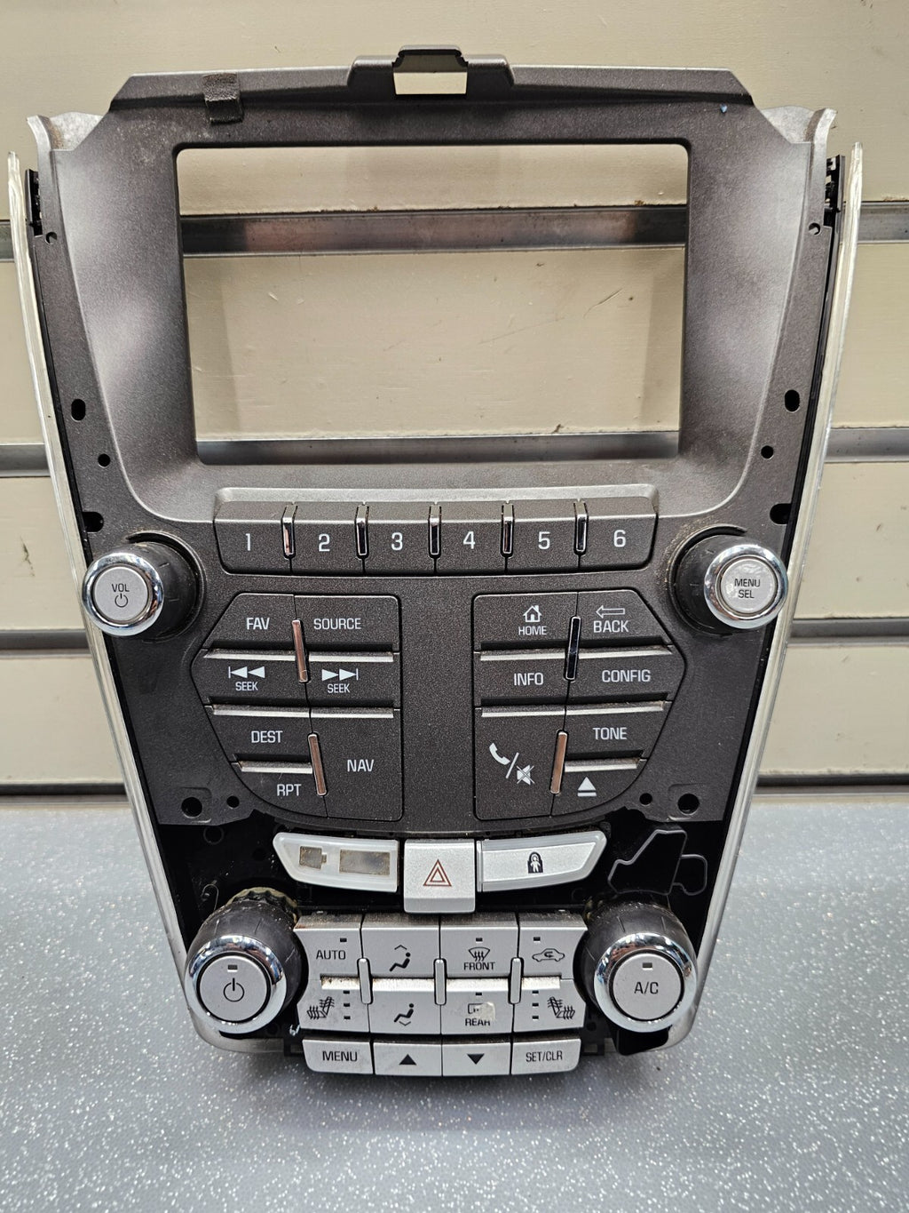 🔥12-15 Equinox Terrain Dash AM FM Radio Stereo Climate Control Trim Panel Bezel