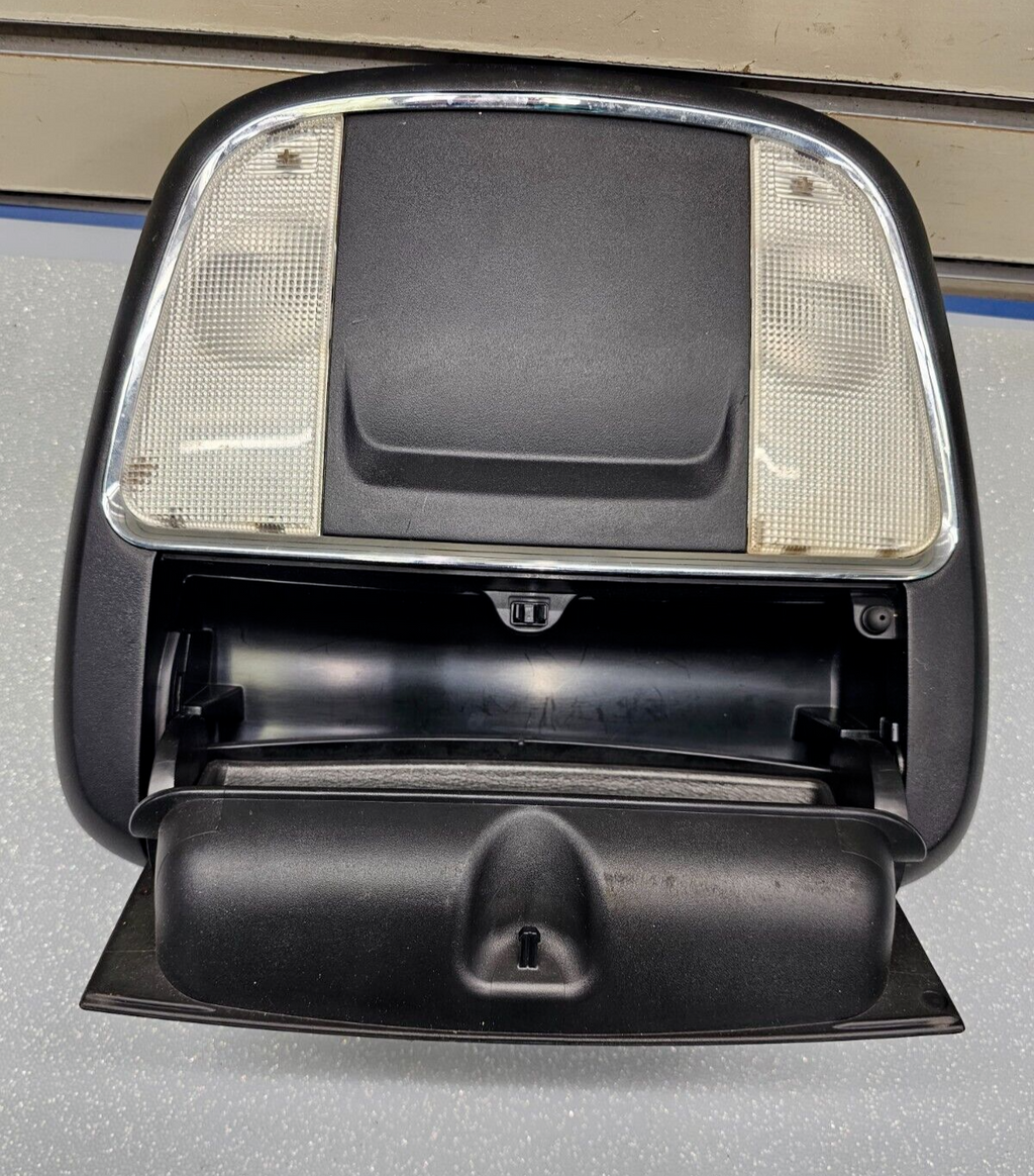 14-20 DODGE DURANGO CENTER OVERHEAD CONSOLE ROOF DOME LIGHT STORAGE COMPARTMENT