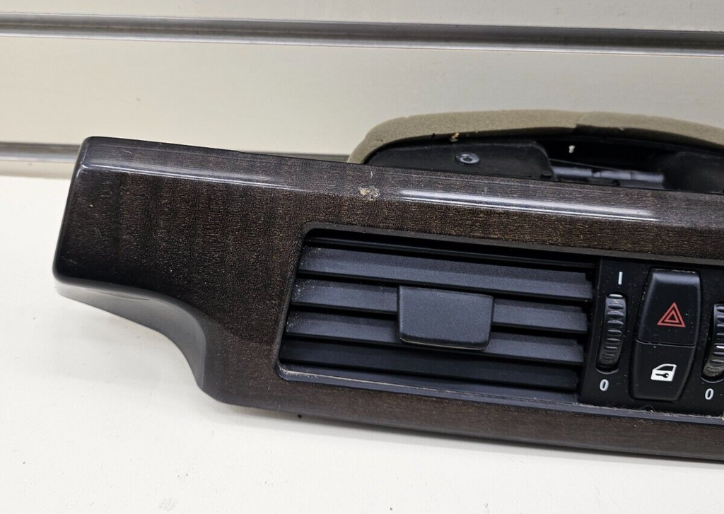 06-13 BMW E90 E92 FRONT RIGHT PASSENGER DASH TRIM PANEL VENT WALNUT WOODGRAIN