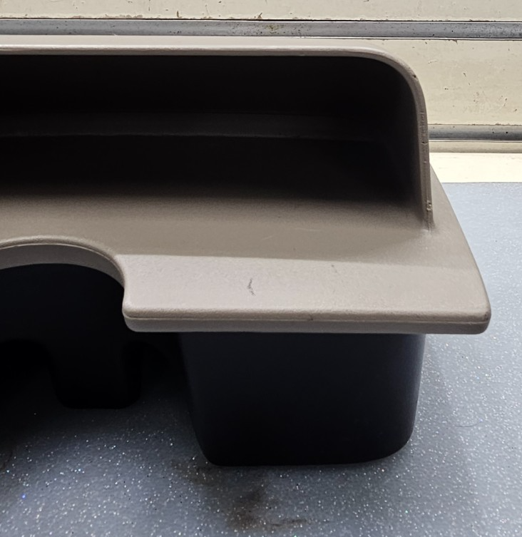 🔥04-08 FORD F-150 F150 CENTER CONSOLE REAR DUAL CUP DRINK HOLDER BLACK/TAN