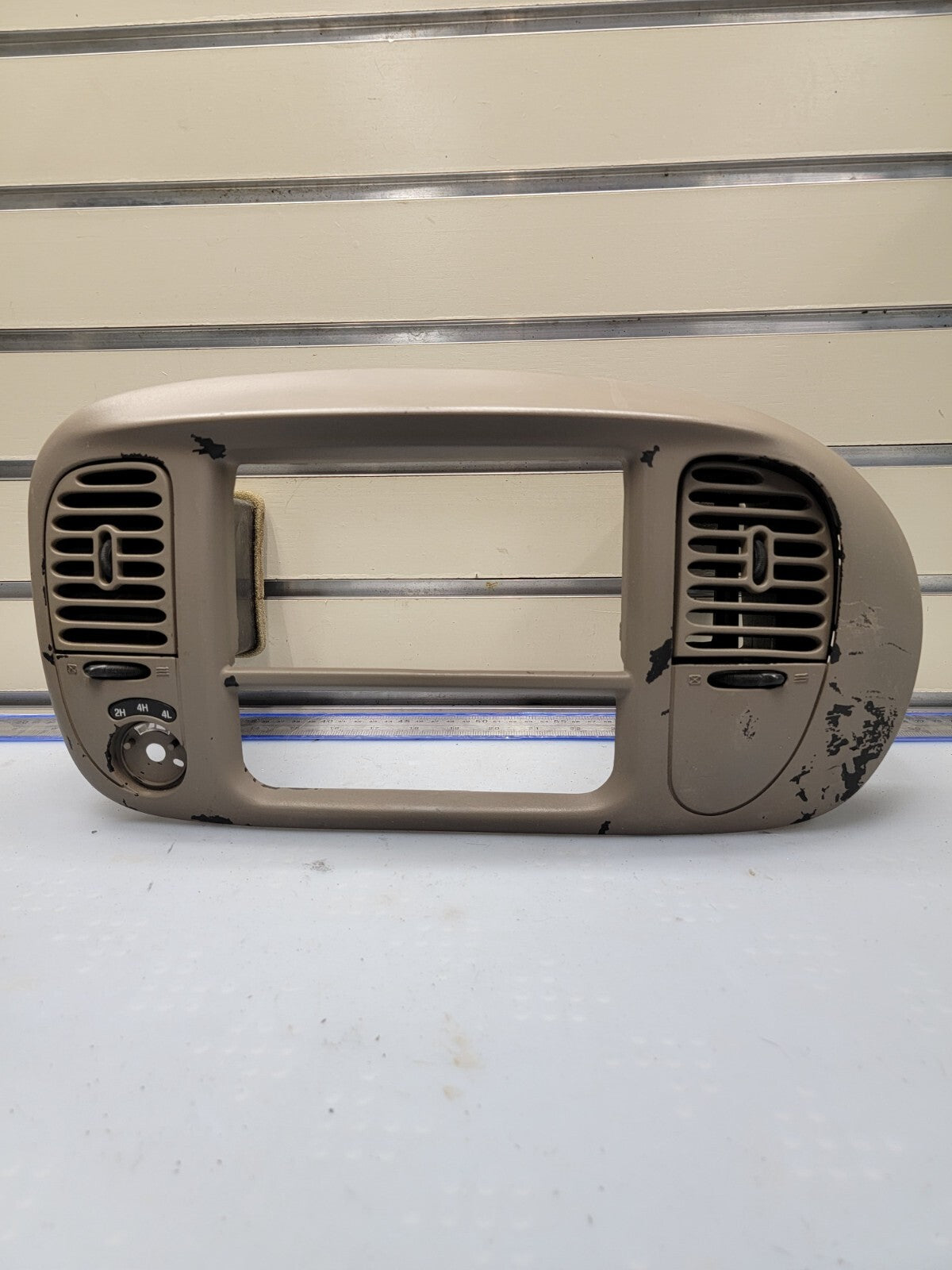🔥97-03 Ford F150 Center Dash Radio Climate Trim BEZEL Panel AIRBG Line TAN