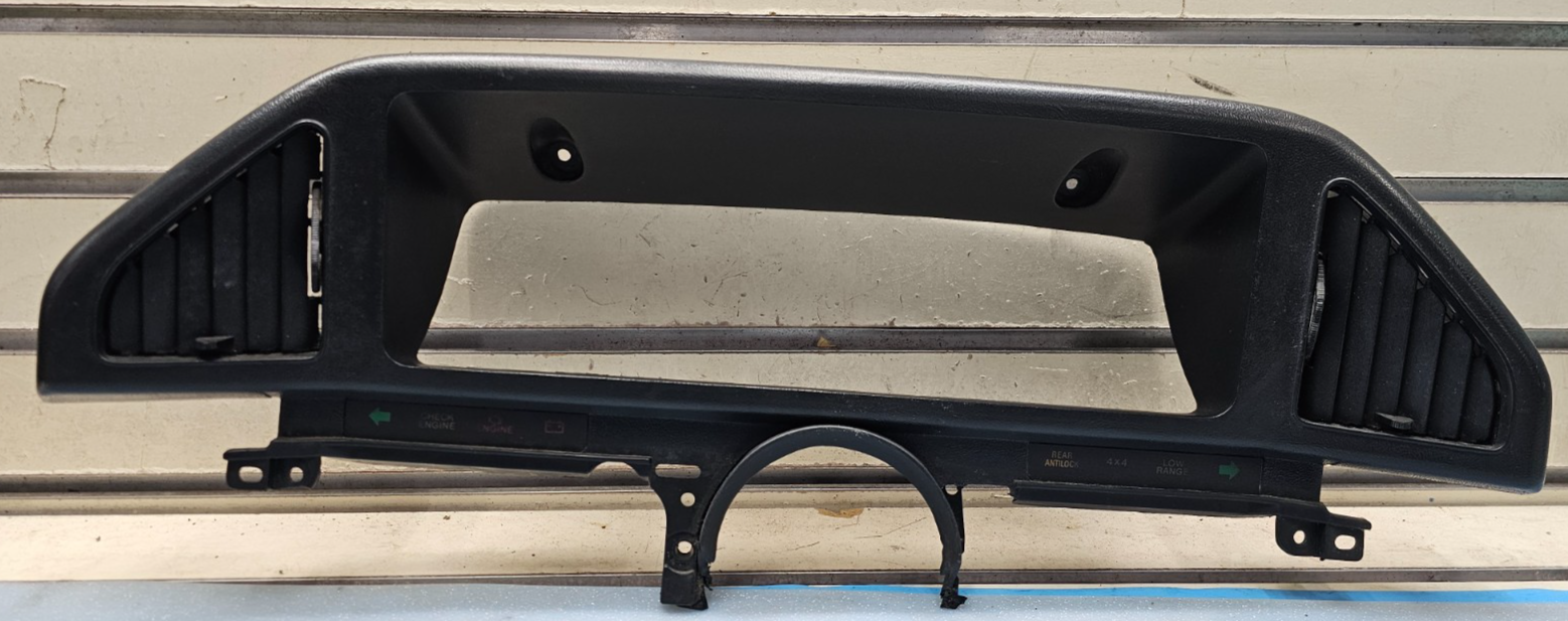 🔥1987-1991 FORD F150 F250 F350 Bronco Dash Trim Instrument Cluster Bezel BLACK