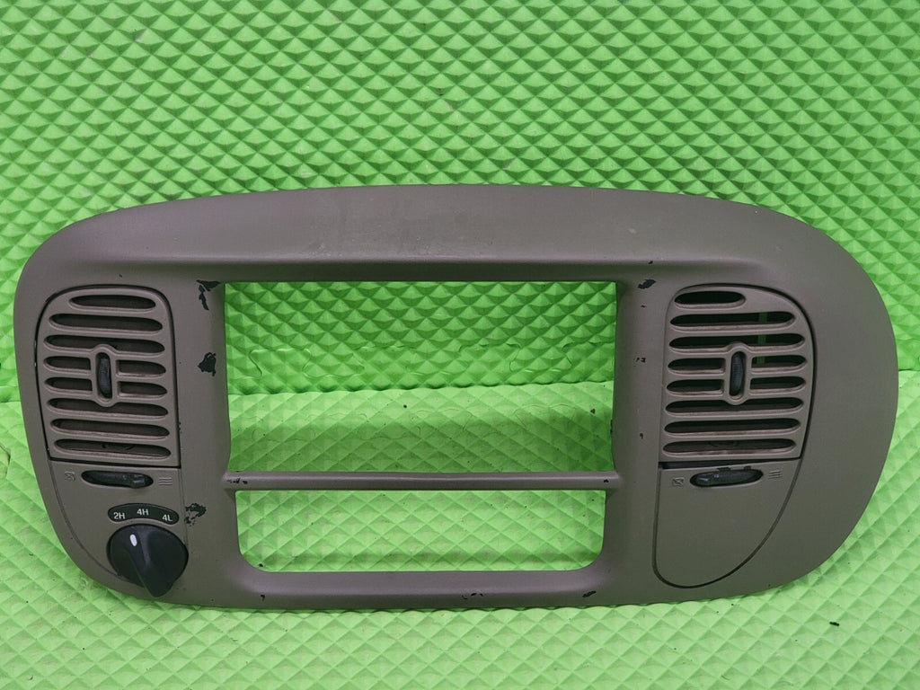 97-03Ford F150 Center Dash Radio Climate BEZEL Trim 2H 4H 4L Panel Line LT TanB1