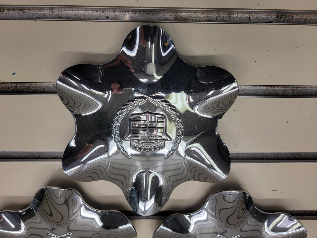 🔥1999-2000 Cadillac Escalade CHROME wheel CENTER CAPS OEM