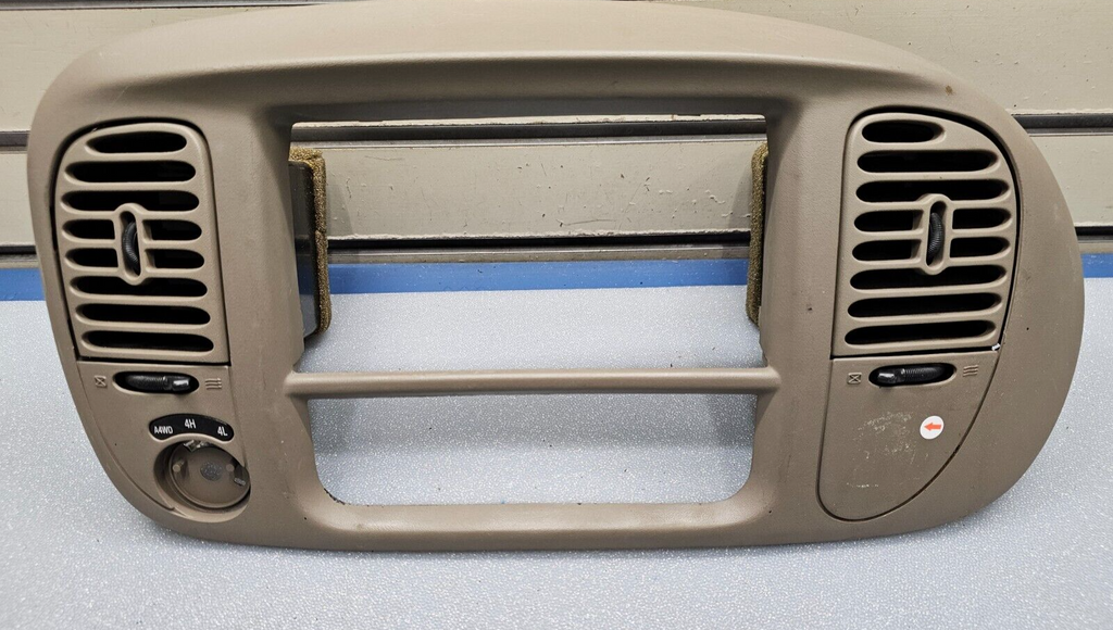 🔥97-03 Ford F150 Center Dash Radio Climate Trim Stereo BEZEL Panel Line TAN