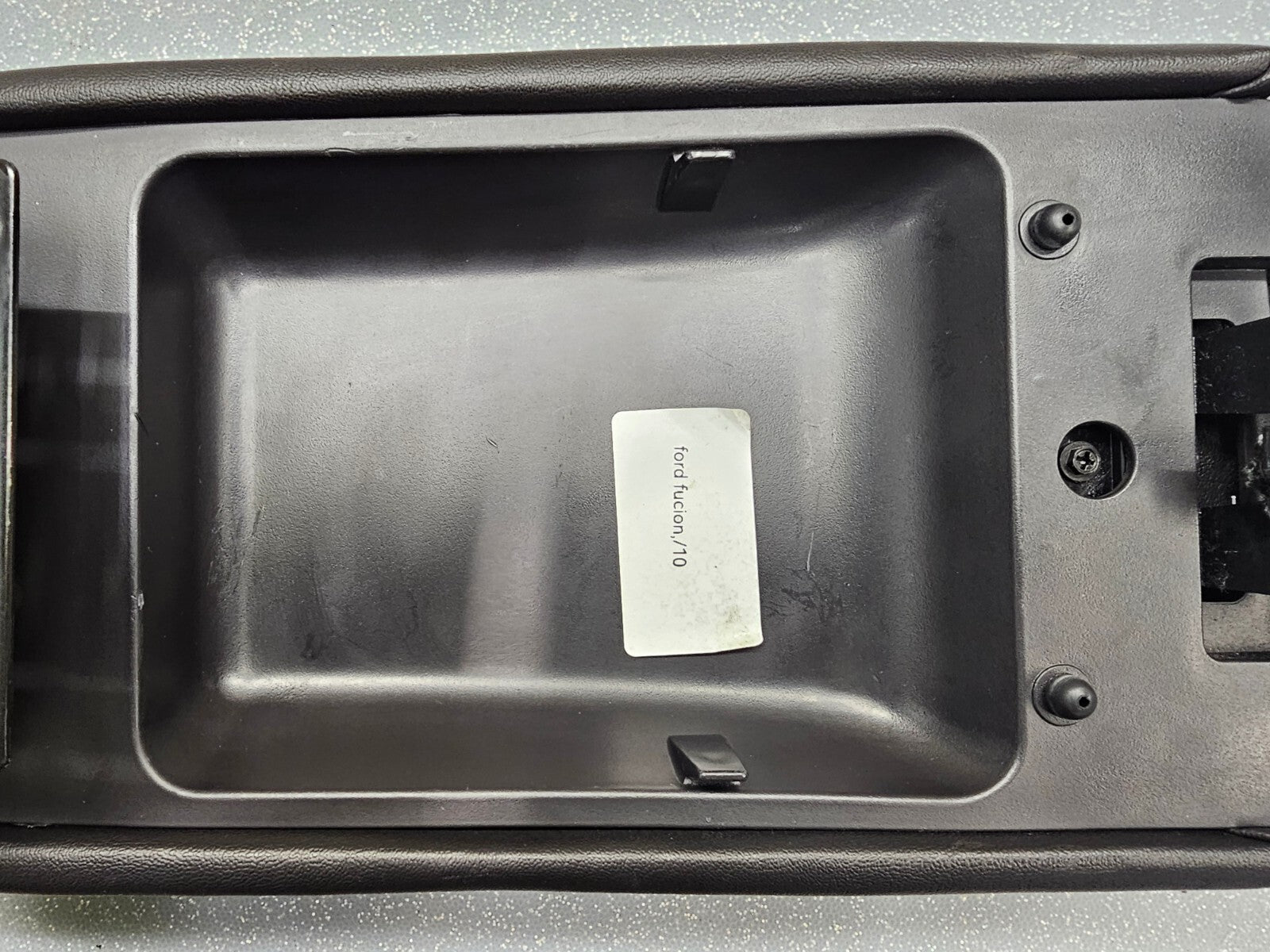 10-12 Fusion Milan Front Center Console Lid Armrest Cover Top Pad Assembly Black