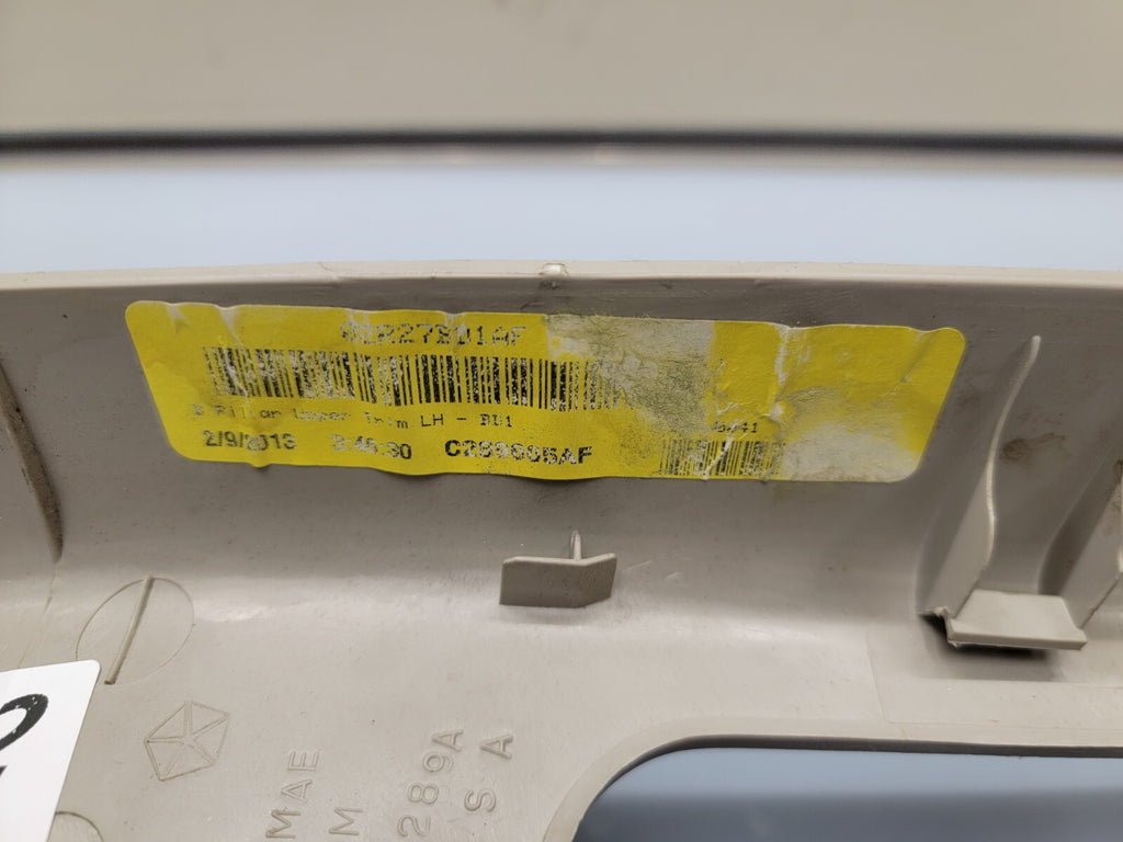 08-16 Dodge Grand Caravan LEFT Center Upper B Pillar Panel Trim Cover 29587 TAN